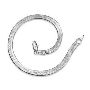 925 Sterling Silver Herringbone Snake Bracelet Christmas Birthday Gift - NEW!